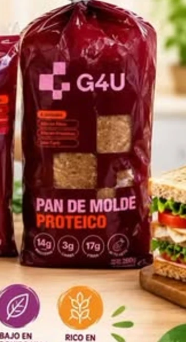 Pan de Molde Proteico G4U - Panificados proteicos G4U en Tienda Orgánica